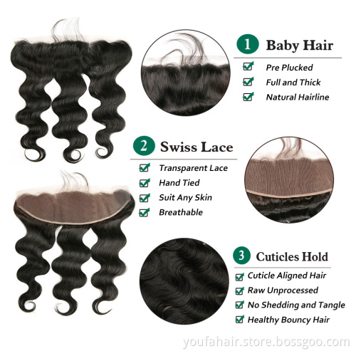 Low Price 12A Virgin Human Hair Raw Cuticle Aligned Hair Body Wave Mink Remy Hair 3 Bundles With HD Lace Frontal Closure Vendor